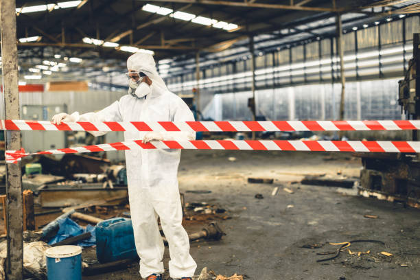 Professional Biohazard Cleanup technician working in Scandinavia, WI